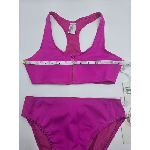 Good American Women's Fuchsia Pink Bikini Top XS/0 & High Rise Bottoms M/2 NWT - Picture 3 of 16